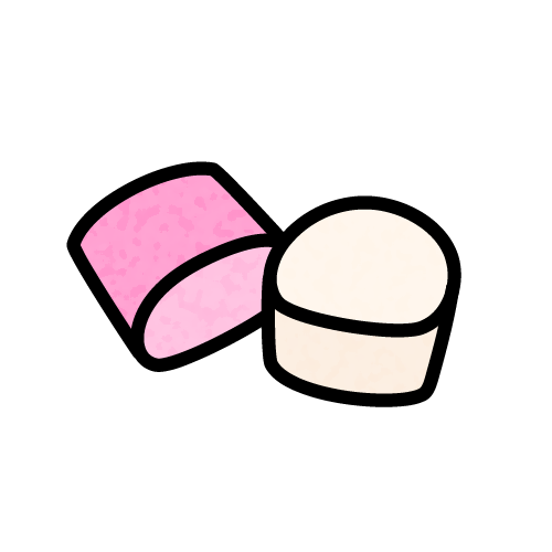 Pick 'n' Mix - Pink & White Marshmallow Tubes